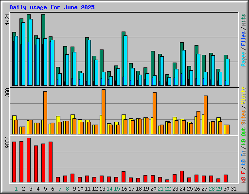 Daily usage for June 2025