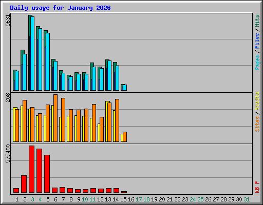 Daily usage for January 2026