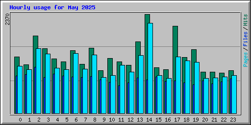 Hourly usage for May 2025