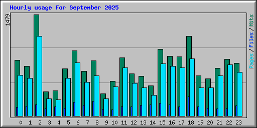 Hourly usage for September 2025