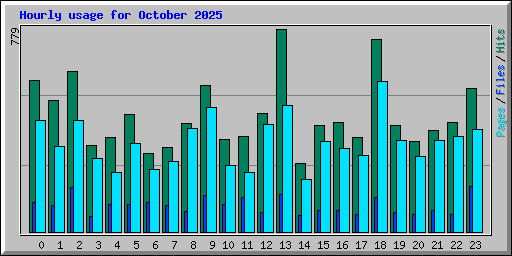 Hourly usage for October 2025