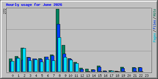 Hourly usage for June 2026