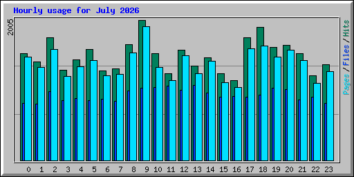 Hourly usage for July 2026
