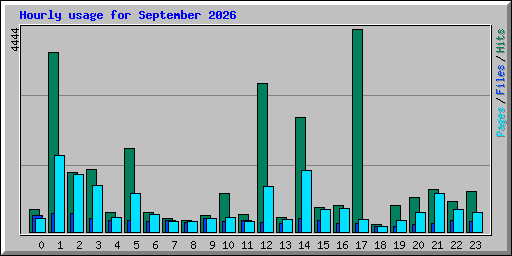 Hourly usage for September 2026