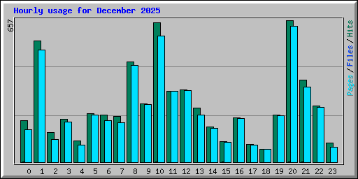Hourly usage for December 2025