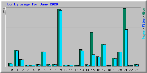 Hourly usage for June 2026