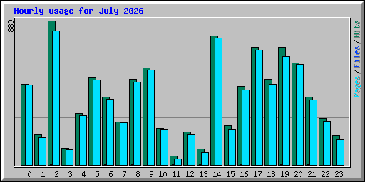 Hourly usage for July 2026