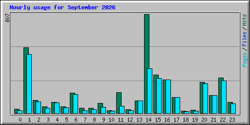 Hourly usage for September 2026